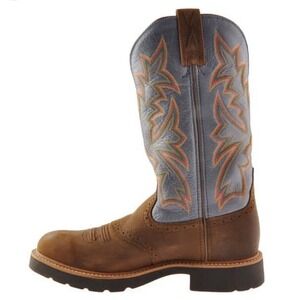 TWISTED X Mens Western Boot Cowboy Work Leather Distressed Safety Brown 7